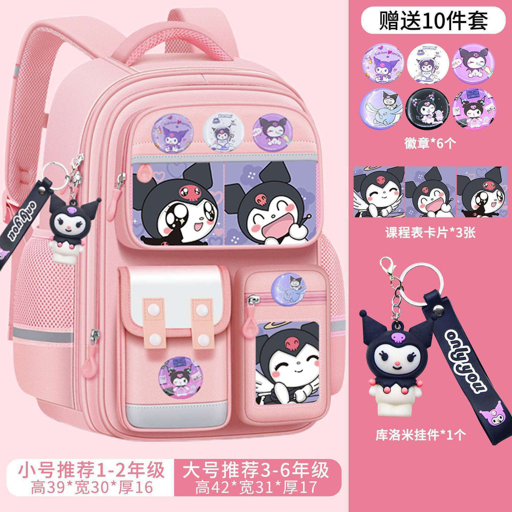 kids school bag for primary school girls school cartoon spine protection and burden reduction large capacity ultra-light backpack wholesale