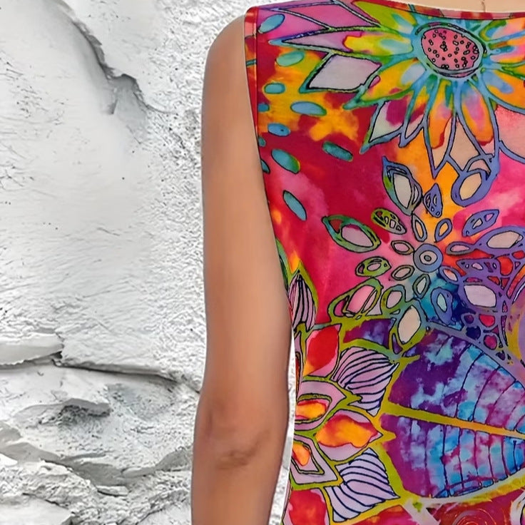wholesale women's short-sleeved dresses, fashionable women's dresses for spring, summer, and autumn, new cross-border printed designs