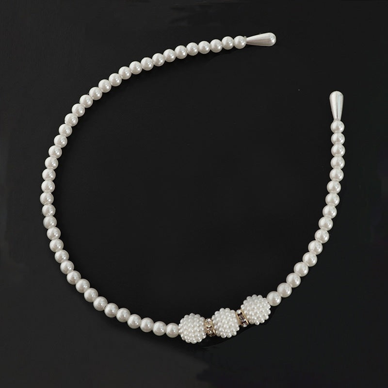 Pearl hair clip hairpin headwear white kids simple headband elegant pearl hair clip girls accessories beaded guangzhou