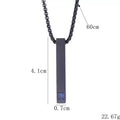 new product fashioneasiest for matchfashion style couple cuboid necklace mirror stainless steel stereo rod diamond pendant