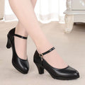 Soft leather soft bottom ladieswear shoes high heels abrasion resistantwaterproofbows work shoes micro business group purchase live broadcast one piece dropshipping