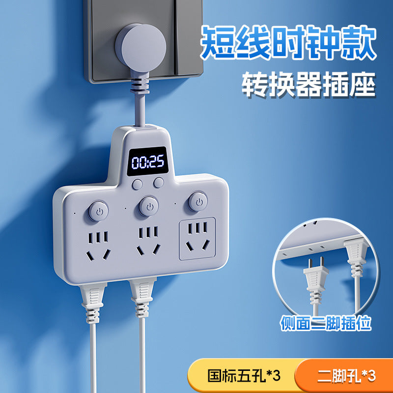 Pure copper socket wireless converter usb time independent switch multi-function one-to-many slot power strip