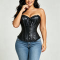 Corset corset pu leather corset breast support push-up fashion palace style body shaping corset waist and abdominal belt