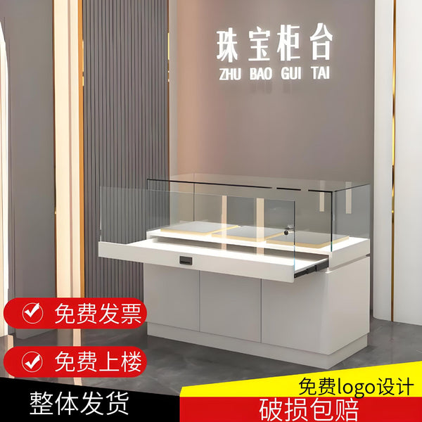 Jewelry Counter Museum Cultural Relics Showcase Sample Exhibition Showcase Shopping Mall Glass Display Cabinet