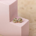 S925 sterling silver stud earrings, 14k gold plated twisted smooth earrings for women, new european and american cross-border accessories jewelry