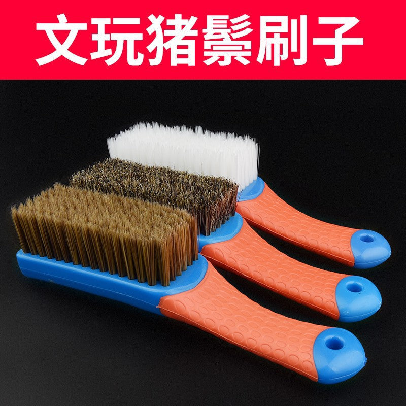 Wenwan brush nano hard bristle brush walnut rudraksha olive steel wire maintenance and cleaning tool suit