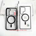 wholesale of samsung s25 ultra transparent magnetic phone case, s24 wireless charging color shield protective cover, a15