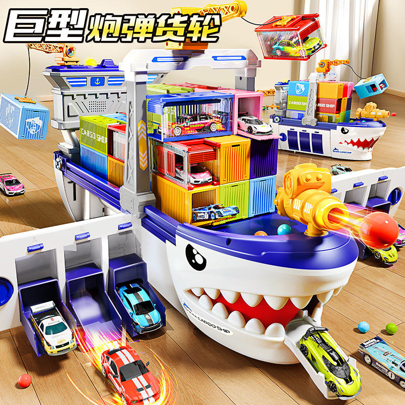 2025 new giant ship container alloy car set - kids' toy, birthday gift for boys, ages 3-6