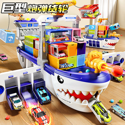 2025 new giant ship container alloy car set - kids' toy, birthday gift for boys, ages 3-6