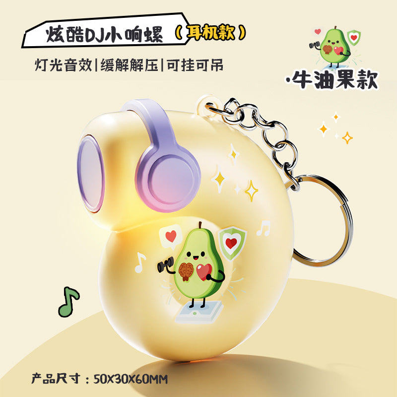 Cartoon sound keychain - creative charm with magnetic axis sound effects, stress relief toy, multi-colored cute student gift - dropshipping available