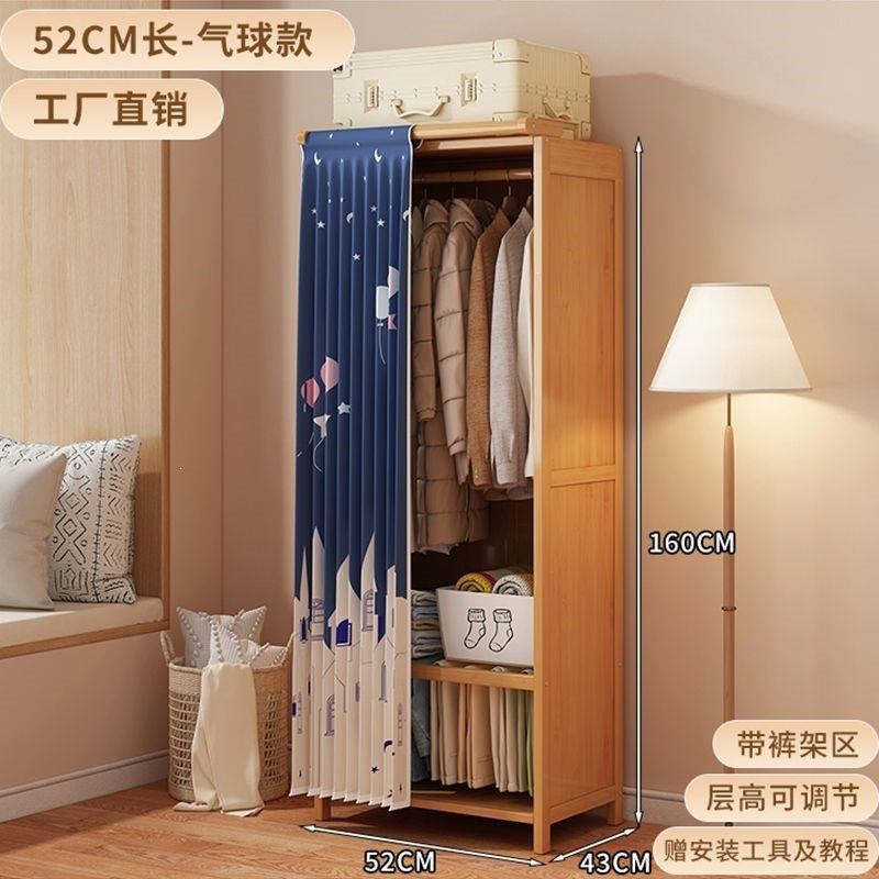 Nanzhu cloth wardrobe rental room simple wardrobe bedroom for home dustproof hanging wardrobe storage cabinet foldable storage