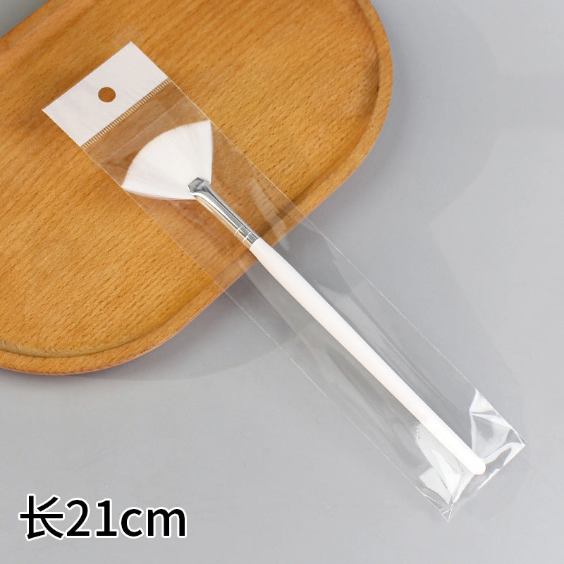 Beauty tools fan-shaped brush long pole 21cm fruit acid brush makeup brush beauty mask brush modification essence brush wholesale