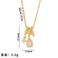 popular copper inlaid zirconium tassel square necklace for women summerfashionaccessible luxuryniche style titanium steel clavicle chain jewelry