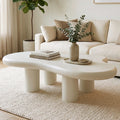Microcement tea table cashew living room coffee table wabi-sabi style export cream style creative simple small apartment coffee table