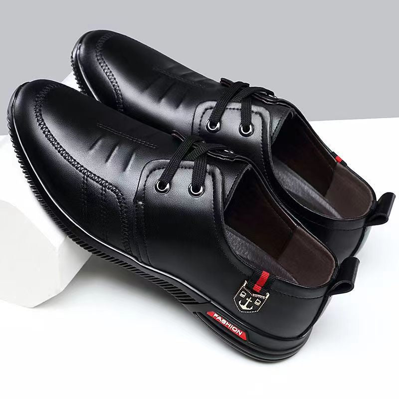 2024 new versatile men's leather shoes - soft sole business casual loafers - perfect for work, security, and dad shoes - wholesale available