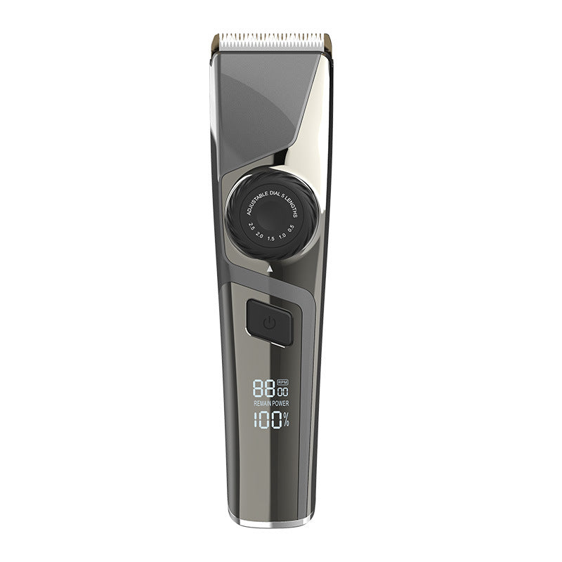 Electric hair clipper shaver, cordless hair trimmer, fast charging, lcd display, ceramic blade, bald head shaving