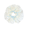Sweet ballet style satin bow scrunchie - perfect for ponytails, buns, and hair ties