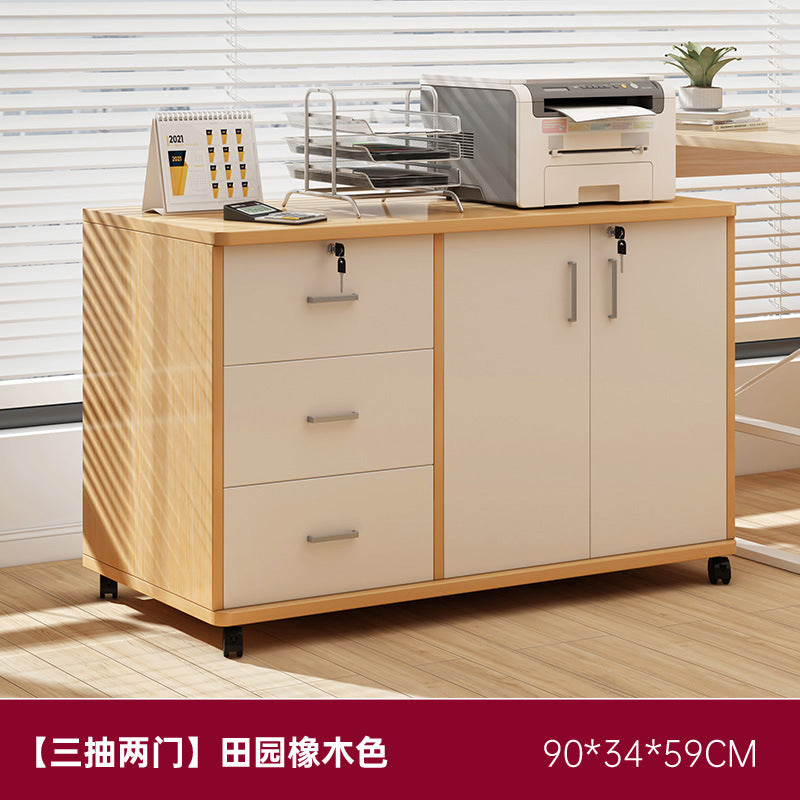 Office file cabinet with lock, storage cabinet, data storage cabinet, under table, low cabinet, printer, locker, side cabinet