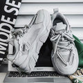 Men's shoes 2025 new winter trendy men's thick-soled sports hot-selling mesh breathable casual dad shoes