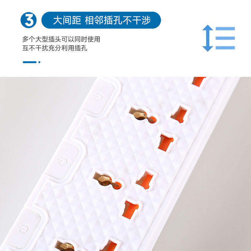 Plug-in  British standard European standard switch socket multi-function usb socket board plug-in board power strip wholesale