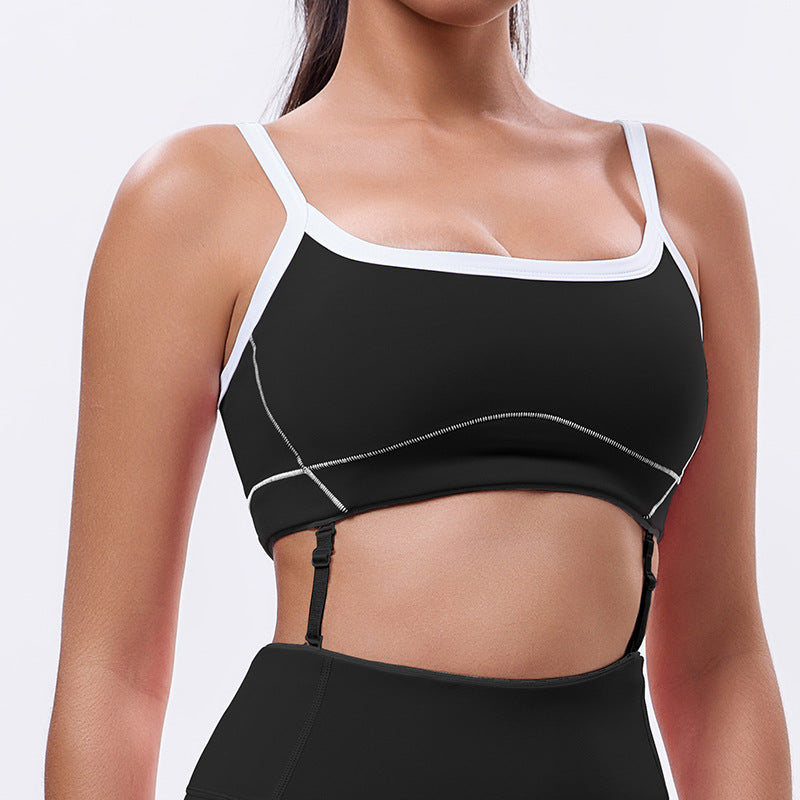 new arrival beauty back sports intimates outdoor running yoga vest high intensity contrast color fitness sportswear women