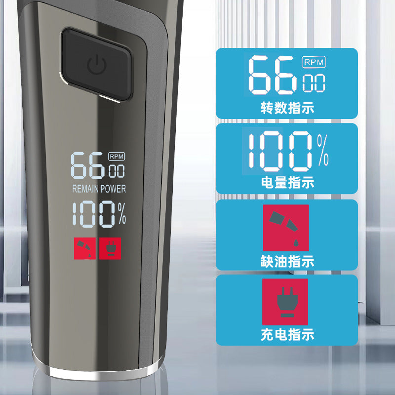 Hairdresser fast charging electric clipper lcd display ceramic blade for home shaving ceramic blade electric clipper