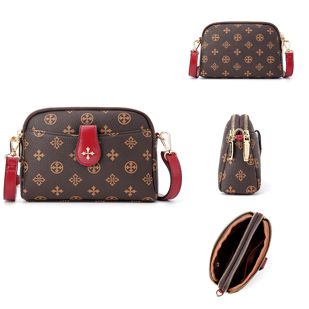 Baellerry new women's messenger bag European and American retro four-leaf clover printing fashionable versatile shoulder bag wholesale