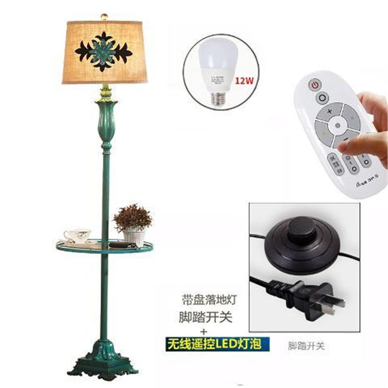 Green floor lamp living room bedroom american bedside lamp nordic coffee table floor lamp frenchretro lamp storage rack