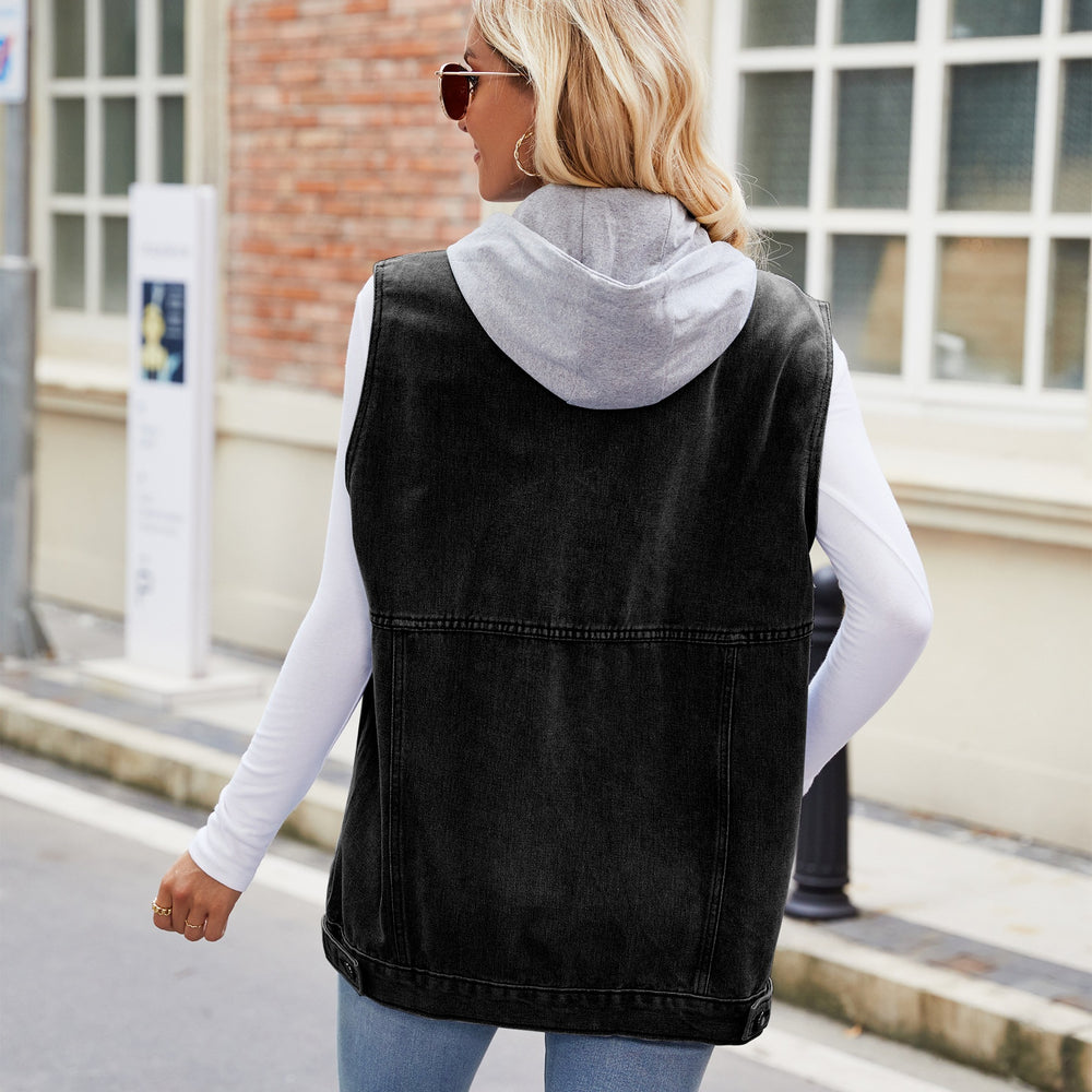 European and american cross-border  new denim vest tank top summer fashion trendy denim sleeveless vest women's trend