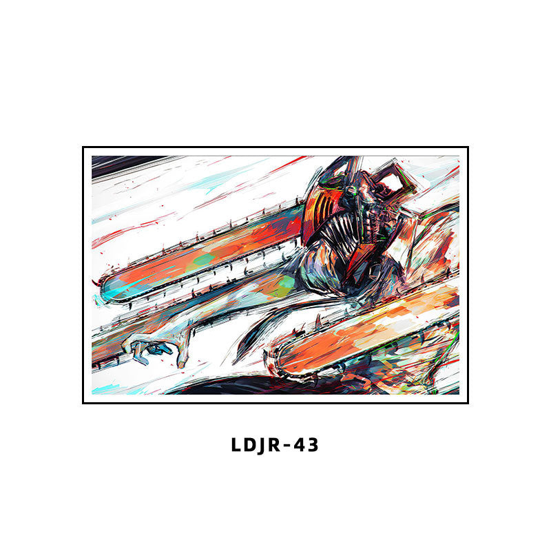 Chainsaw Man Decorative Painting Dianji Hayakawa Autumn Chainsaw Man Poster Hanging Painting E-sports Room Bedroom Anime Second Dimensional Mural