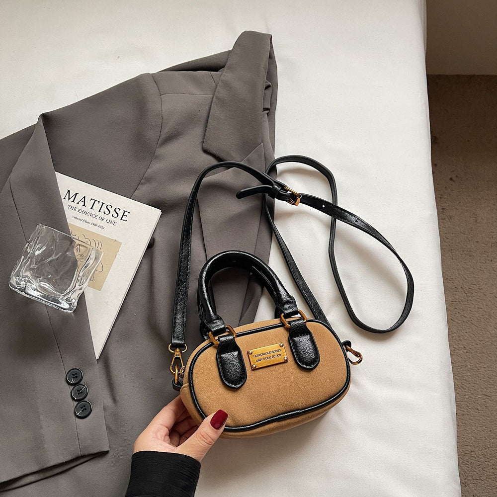 bowling bag for women, korean style, new niche crossbody bag, autumn and winter atmosphere handbag, work and work clothing bag