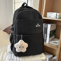New large capacity butter casual backpack for students (middle & high school), korean style double shoulder bag, travel & street style bookbag