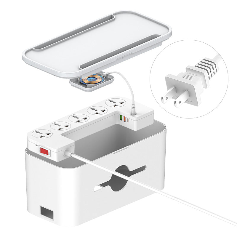 Lidenuo PD wireless fast charging storage box power strip port regulation India Thailand regulation household creative storage usb plug board