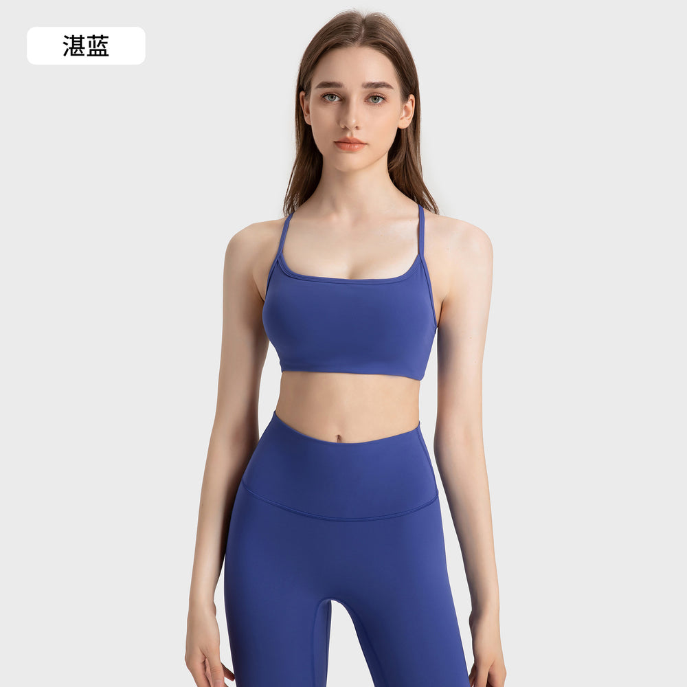 New yoga top: spaghetti strap, beautiful back yoga bra tank top - breathable fitness sports bra for women, summer collection dw399