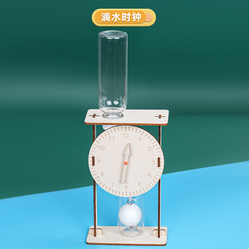 Science and technology small production dripping clock handmade DIY materials children's science experiment primary school students fun science and education equipment