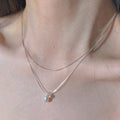 Simple double-layered natural pearl necklace for women, ins cool style, fashionable stylish clavicle chain, versatile and high-end