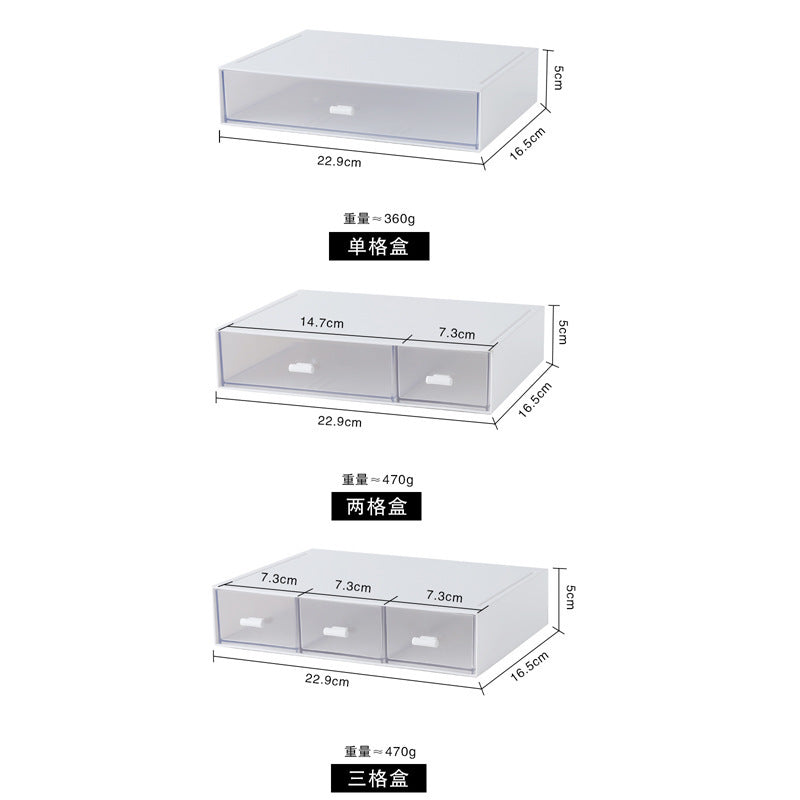 Drawer type cosmetics desktop storage box jewelry finishing skin care plastic lipstick rack, stationery storage box