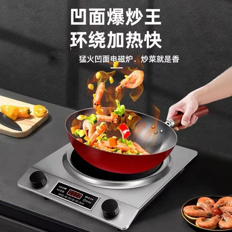 Concave induction cooker hot pot cooking multifunctional 5000w high power battery furnace wholesale high power induction cooker
