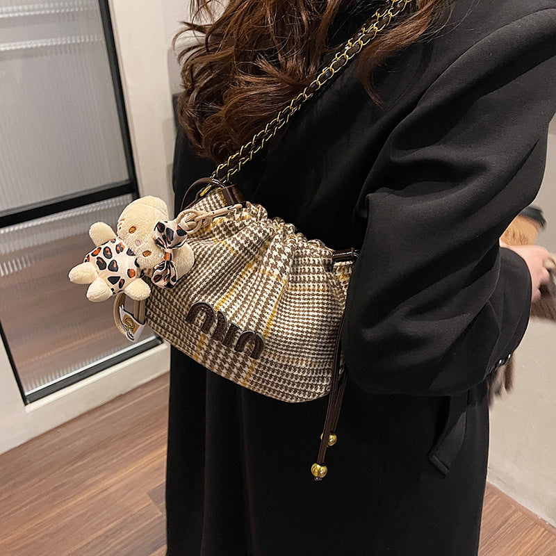 new arrival women's bag fashioneasiest for match shoulder crossbody satchel pleated bag classy sense of style armpit