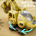 large alloy kids remote control excavator toy car electric excavator car dinosaur boy engineering vehicle