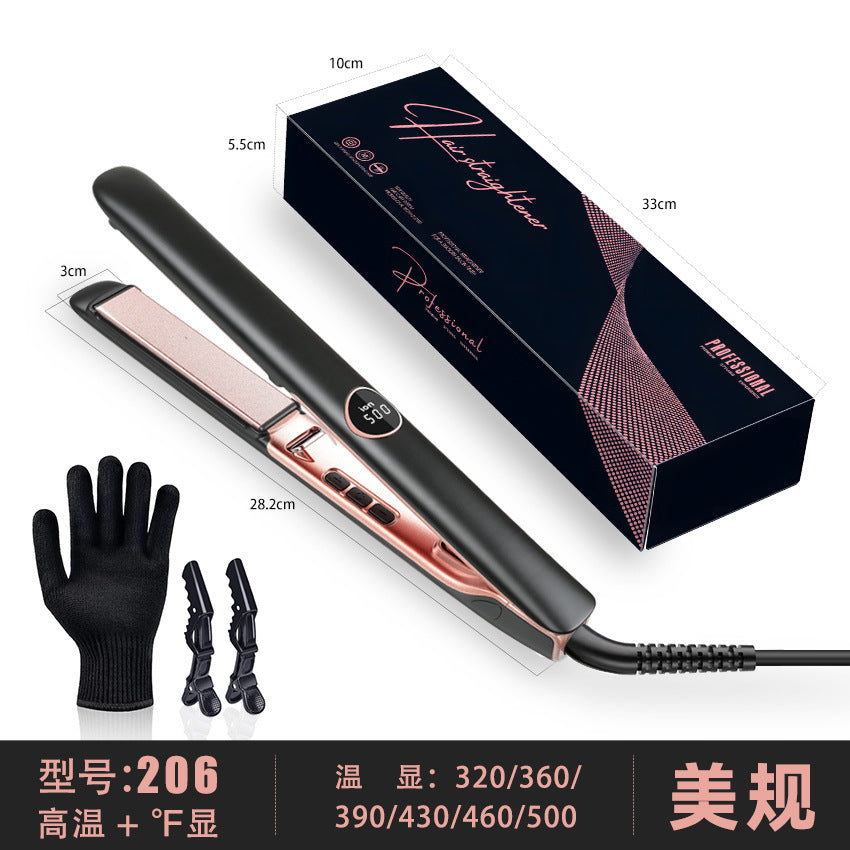 Cross-border vibration straight plate clip-roll straight dual-purpose electric splint household curling iron straightening plate negative ion high temperature hair straightener