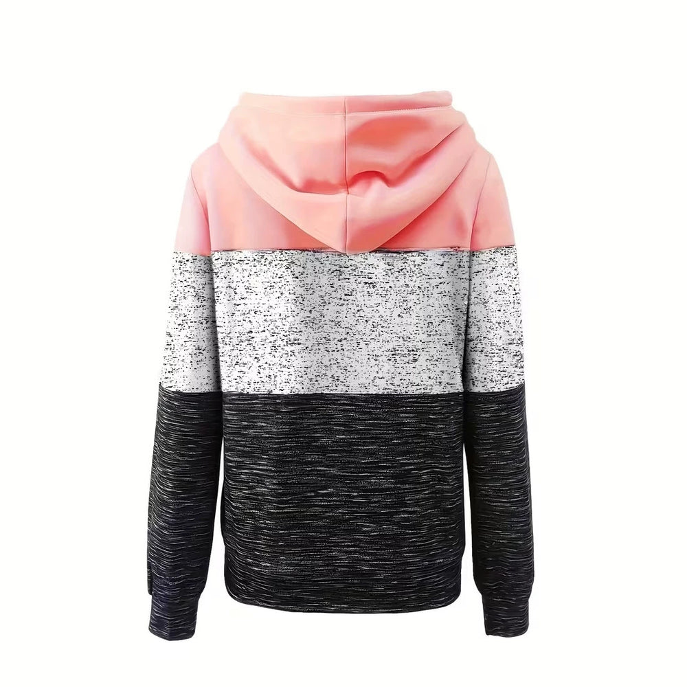 hot-selling plus-size women's zip-up hoodie, new casual long-sleeve hooded sweatshirt jacket, dropshipping available