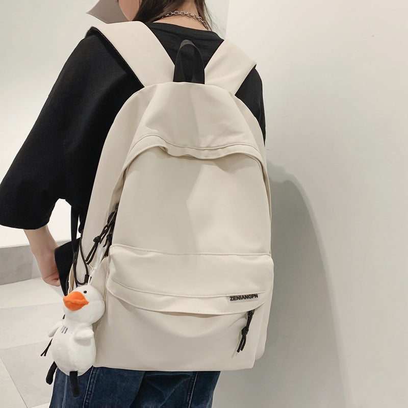 Couple backpack simple large capacity travel backpack female leisure Japanese junior high school student high school student schoolbag male
