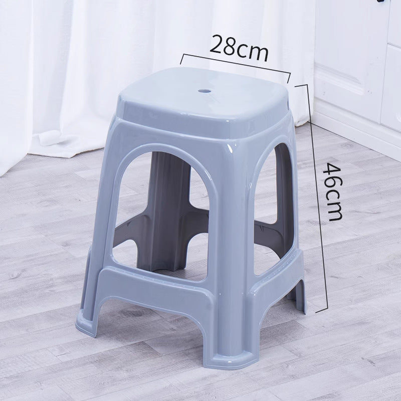 Extra thick matte plastic stool for home use, adult thickened dining table stool, large seat, bbq stall high stool for commercial use