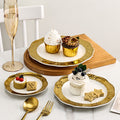 Accessible luxury pastry plate ceramic gold rim western food plate special ceramic steak plate commercial tableware casual model room decoration