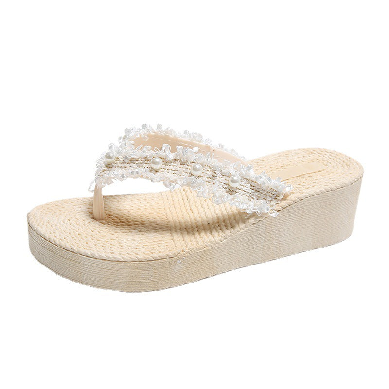 Women's summer slippers: stylish, versatile, and height-boosting flip-flops - perfect for beach and everyday wear