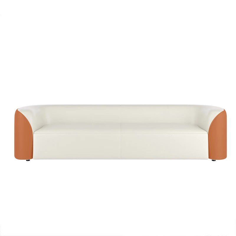 Meeting room/sales office negotiation table and chair set, light luxury clothing store/beauty salon solid wood frame leather sofa and coffee table