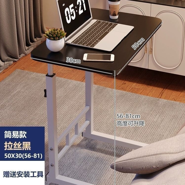 For homelazycasual small table bedroom dormitory simple student desk movable bedside table adjustable computer desk