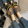 Thick sole slippers women's summernew arrivaloutwear men's and women's fashiontrendy brand letternon-slipeasiest for matchlettercouple flip-flops