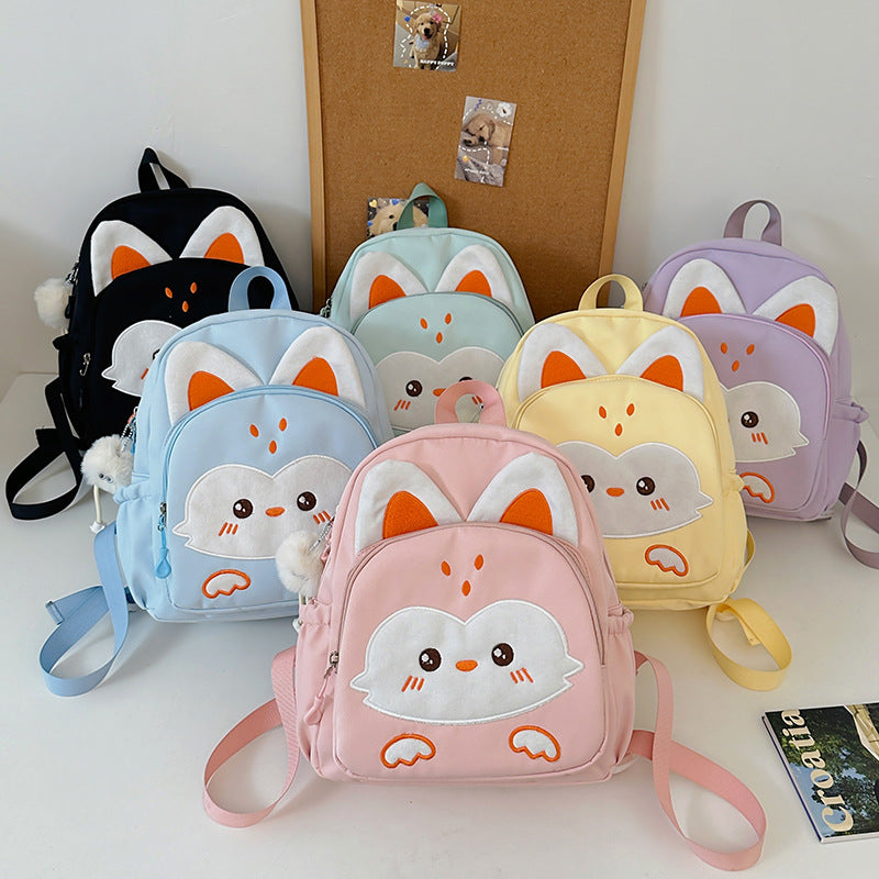 New cute cartoon kindergarten schoolbag cute baby small backpack contrasting colors children's travel research casual backpack